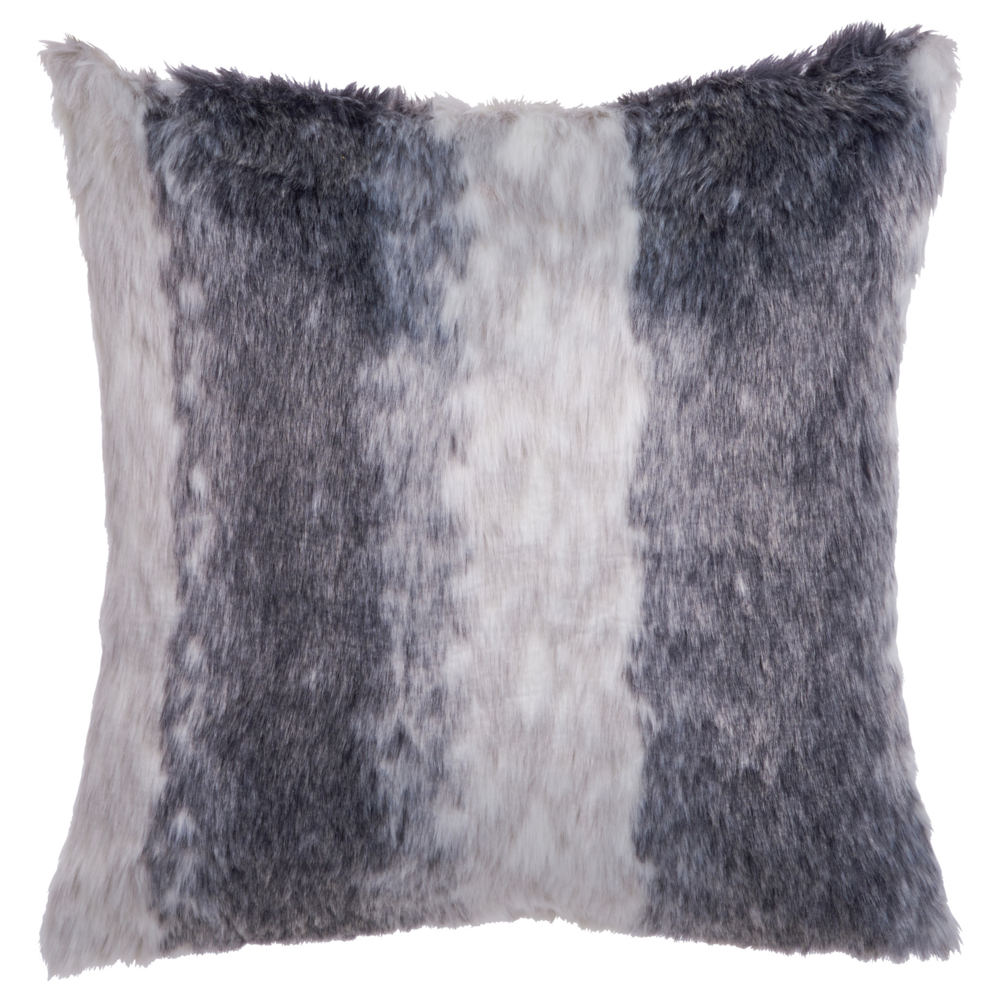 Set di 2 cuscini in acrilico grigio 45 x 45 cm boho tinta unita cerniera soggiorno camera da letto peloso
