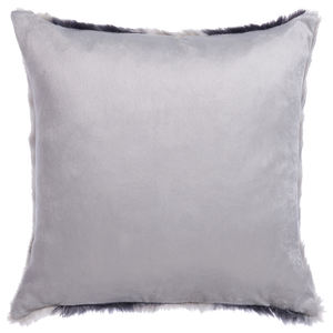 Set di 2 cuscini in acrilico grigio 45 x 45 cm boho tinta unita cerniera soggiorno camera da letto peloso