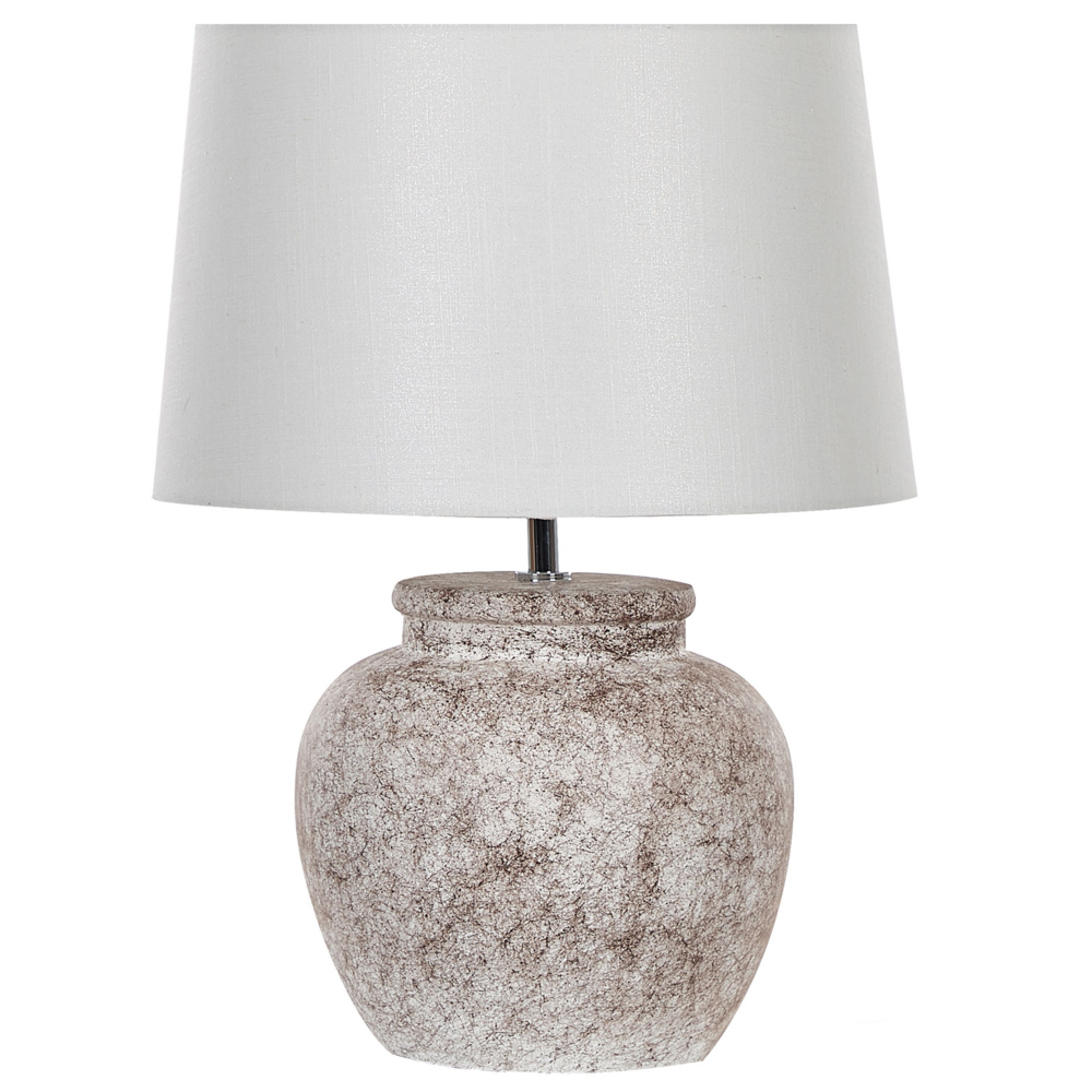 Lampada da tavolo in ceramica beige 47 cm Boho Night Light incrinato Texture Camera da letto Soggiorno