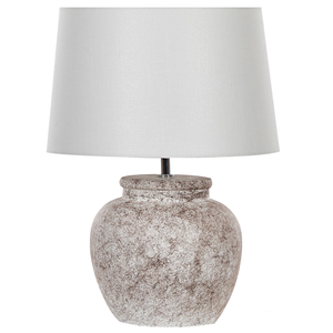 Lampada da tavolo in ceramica beige 47 cm Boho Night Light incrinato Texture Camera da letto Soggiorno