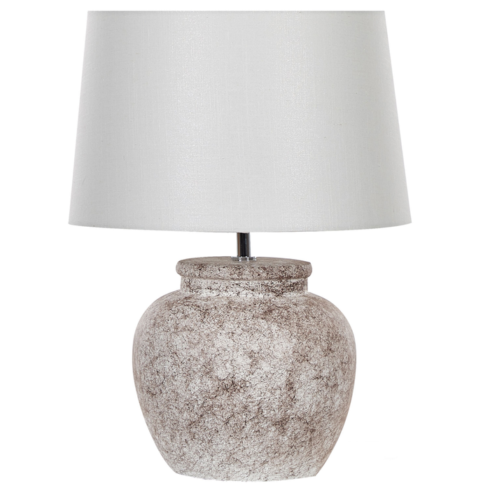 Lampada da tavolo in ceramica beige 47 cm Boho Night Light incrinato Texture Camera da letto Soggiorno