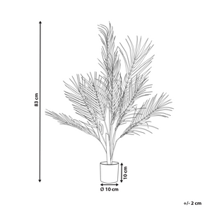 Pianta artificiale in vaso verde e Nero in materiale sintetico 83 cm finta palma areca accessorio decorativo per interni
