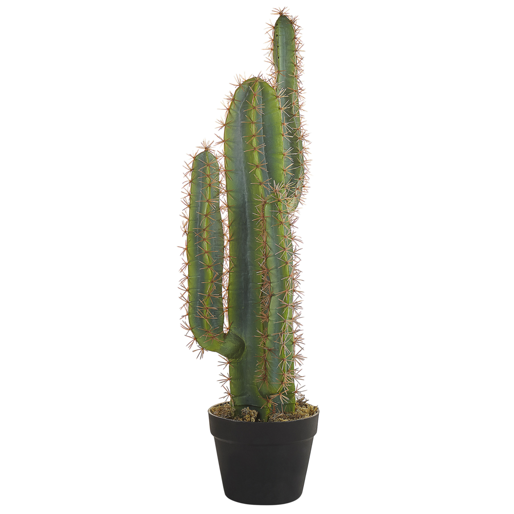 Pianta artificiale in vaso verde materiale sintetico vaso Nero 78 cm finto cactus accessorio decorativo per interni