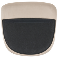 Sedia A Dondolo Velluto Beige Gambe In Metallo Pattini In Legno Moderni