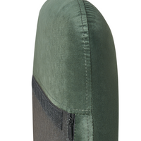 Sedia A Dondolo Velluto Verde Scuro Gambe In Metallo Pattini In Legno Moderni