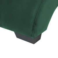 Chaise longue Velluto verde smeraldo Altoparlante Bluetooth integrato Caricabatterie USB Design moderno Divano curvo per 1 persona Soggiorno