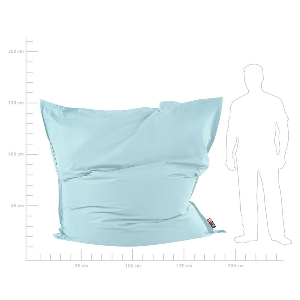 Pour Poltrona sacco extra large Pour Poltrona sacco gigante con zip a sdraio azzurro