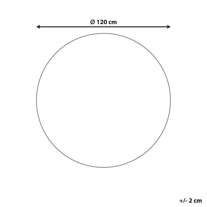 Tappeto Rotondo Rosa e Verde Stampato Cactus ø 120 cm pelo corto per Bambini