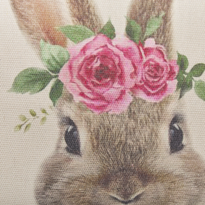 Set di 2 cuscini decorativi grigio tortora cotone di animale quadrato 45 x 45 cm con inserto decorazioni pasquali cuscini