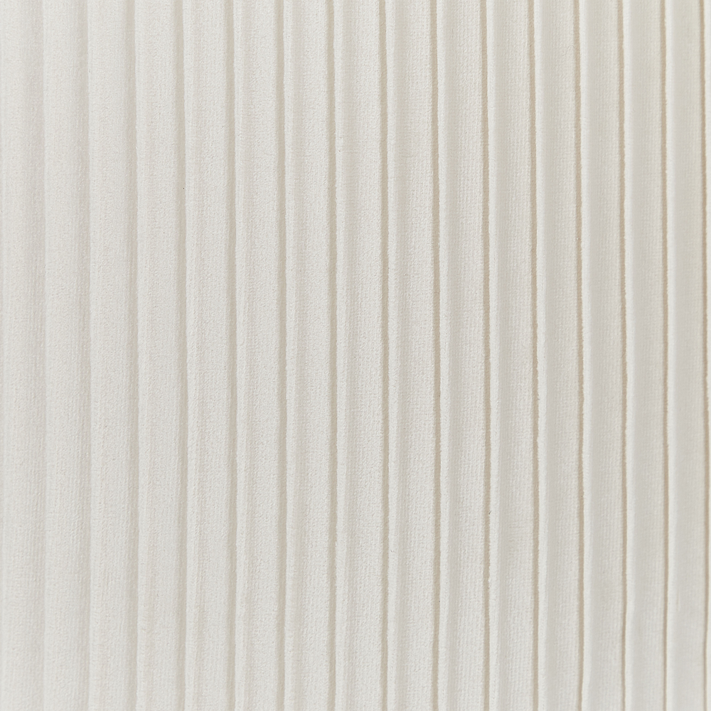 Set di 2 pouf Velluto bianco Fasce metalliche Glamour Contenitori interni Soggiorno Camera da letto