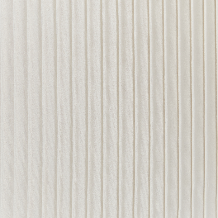 Set di 2 pouf Velluto bianco Fasce metalliche Glamour Contenitori interni Soggiorno Camera da letto