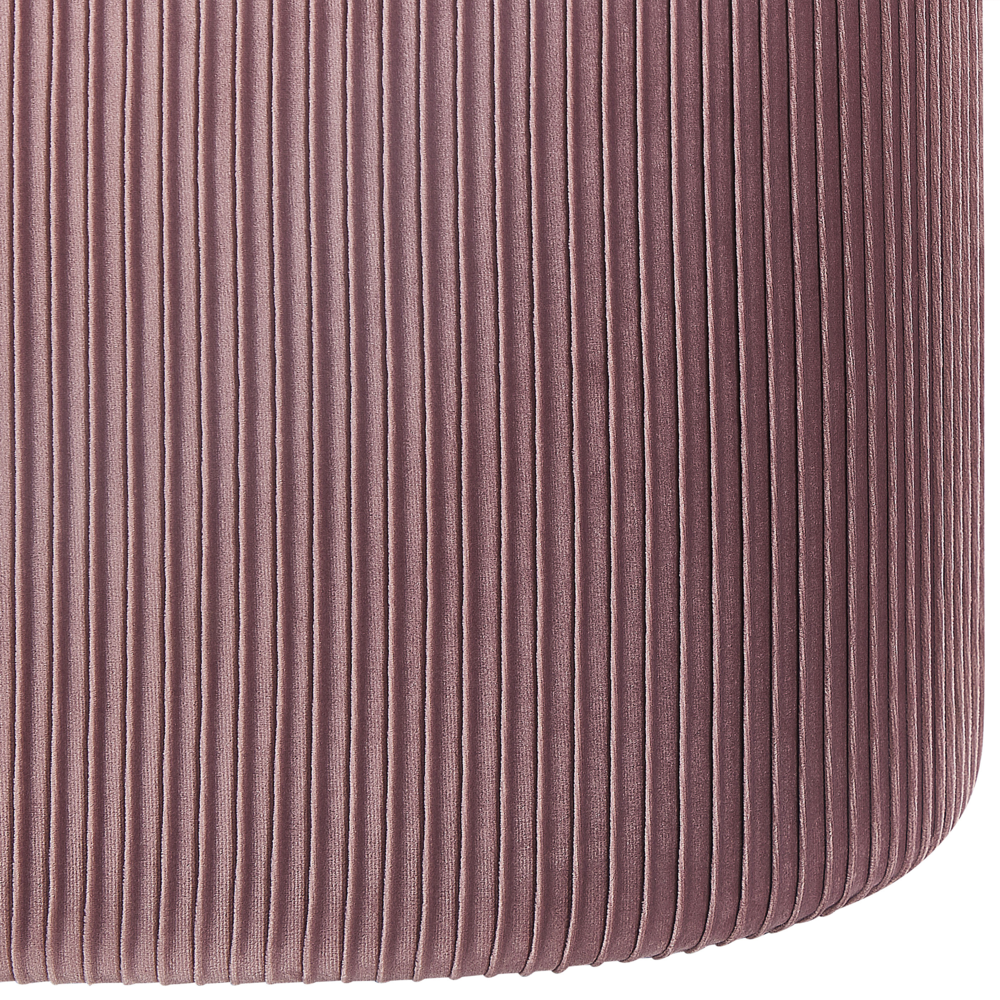 Pouf in velluto rosa glamour portaoggetti poggiapiedi soggiorno camera da letto