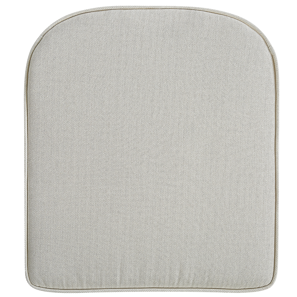 Poltrona da giardino in rattan naturale con cuscini dello schienale in cotone bianco sporco per interni ed esterni