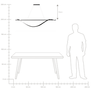 Lampada a Sospensione Moderna Integrata a Luce LED a Forma di Spirale in Metallo Nero