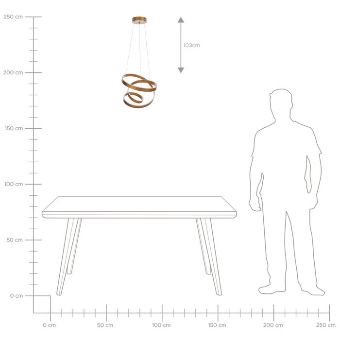 Lampada a sospensione moderna Illuminazione Lampada a LED integrata novità a forma di nodo oro
