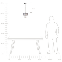 Lampada a Sospensione Metallo Trasparente Vetro Acrilico 83 cm Lampadario Decorativo Finitura Lucida Glam