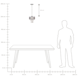 Lampada a Sospensione Metallo Trasparente Vetro Acrilico 83 cm Lampadario Decorativo Finitura Lucida Glam