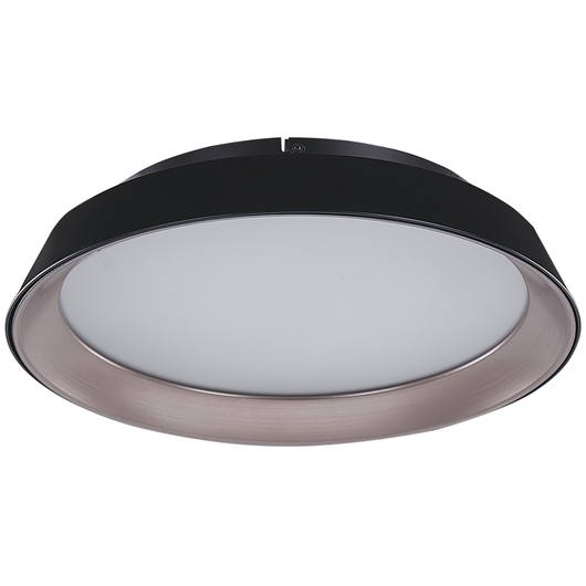 Lampada da soffitto in acciaio Nero in alluminio integrato con luci a LED di forma rotonda plafoniera moderna glamour illuminazione