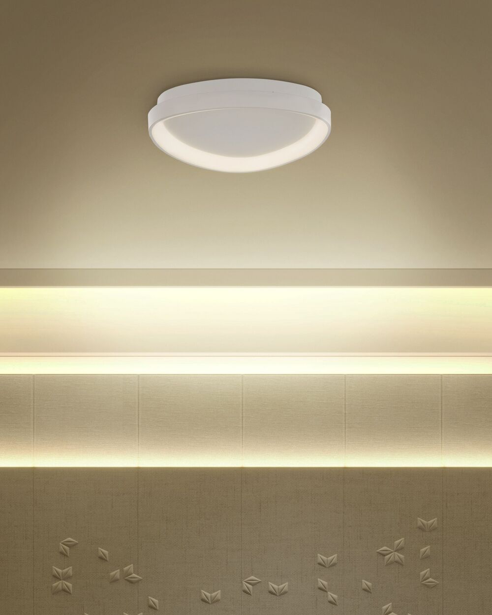 Lampada da soffitto in acciaio bianco acrilico luci a LED integrate a forma di triangolo illuminazione moderna plafoniera