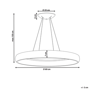 Lampada a sospensione in acciaio bianco in alluminio con luci a LED integrate ad anello di forma rotonda a sospensione illuminazione