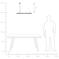 Lampada a sospensione in ottone Nero in acciaio luci a LED integrate a 4 luci illuminazione a binario a sospensione cucina industriale