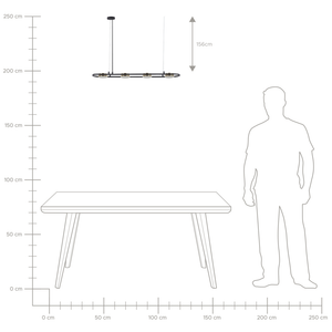 Lampada a sospensione in ottone Nero in acciaio luci a LED integrate a 4 luci illuminazione a binario a sospensione cucina industriale