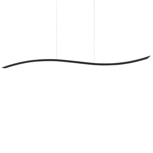 Lampada a sospensione in ferro Nero con luce a LED integrata novità ondulata illuminazione moderna a sospensione