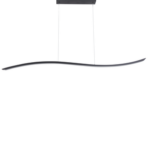 Lampada a sospensione in ferro Nero con luce a LED integrata novità ondulata illuminazione moderna a sospensione