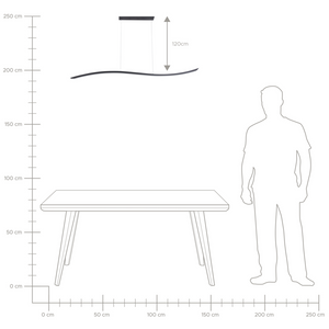 Lampada a sospensione in ferro Nero con luce a LED integrata novità ondulata illuminazione moderna a sospensione