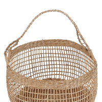 Set di 3 cestini in alghe naturali con manici Accessorio per la casa in stile Boho