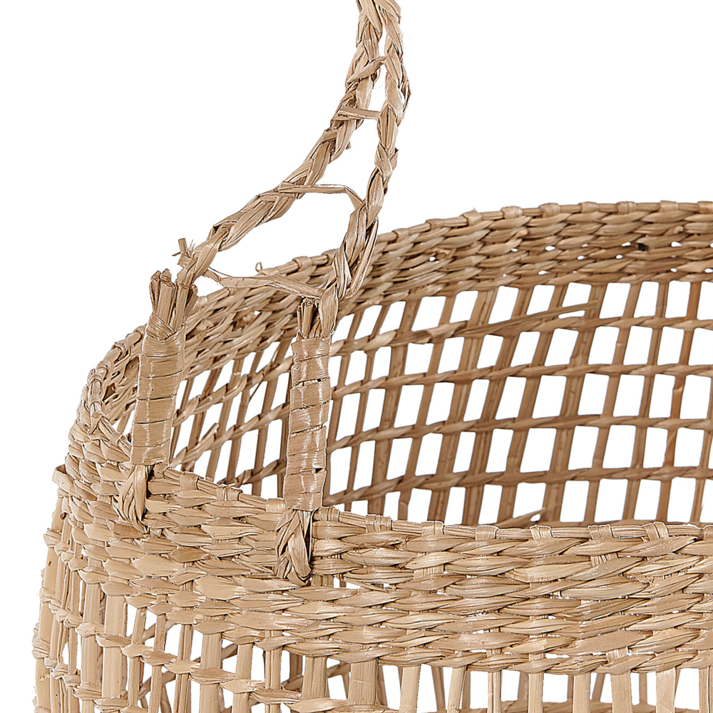 Set di 3 cestini in alghe naturali con manici Accessorio per la casa in stile Boho