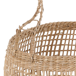 Set di 3 cestini in alghe naturali con manici Accessorio per la casa in stile Boho