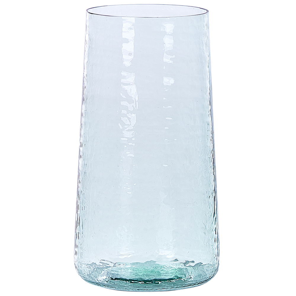 Set di 2 vasi in vetro trasparente decorativo accessorio per la casa in vetro