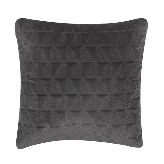 Set di 2 cuscini decorativi in cotone grigio motivo geometrico 45 x 45 cm triangolo quadrato minimalista moderno accessori