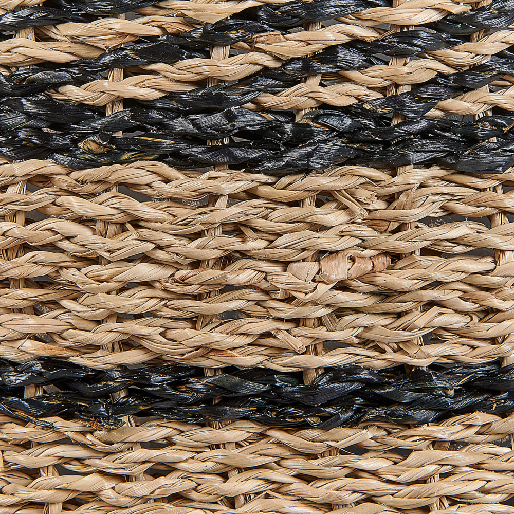 Set di 3 cestini per piante vasi per fioriere in alghe naturali con rivestimento per interni