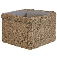 Set di 3 vasi per piante alghe naturali 23 x 34/ 27 x 36/ 30 x 45 cm Accessorio per la casa Fioriera stile boho