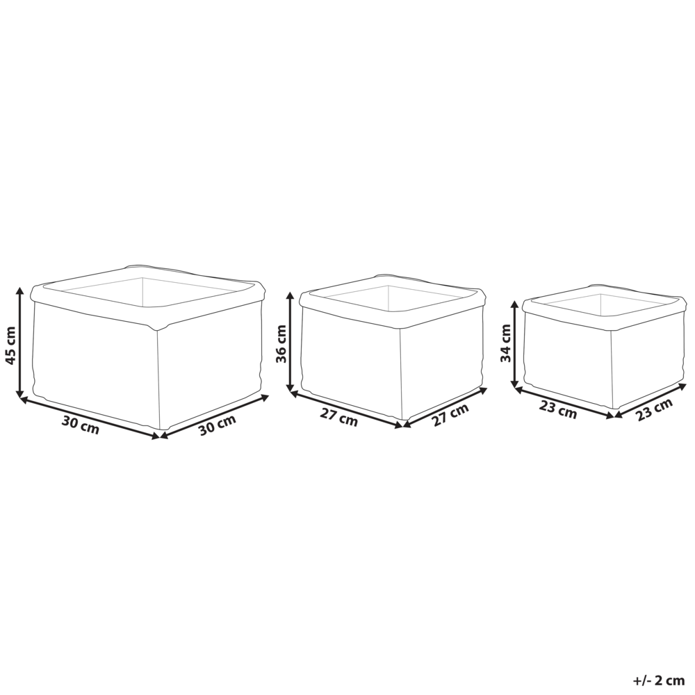 Set di 3 vasi per piante alghe naturali 23 x 34/ 27 x 36/ 30 x 45 cm Accessorio per la casa Fioriera stile boho