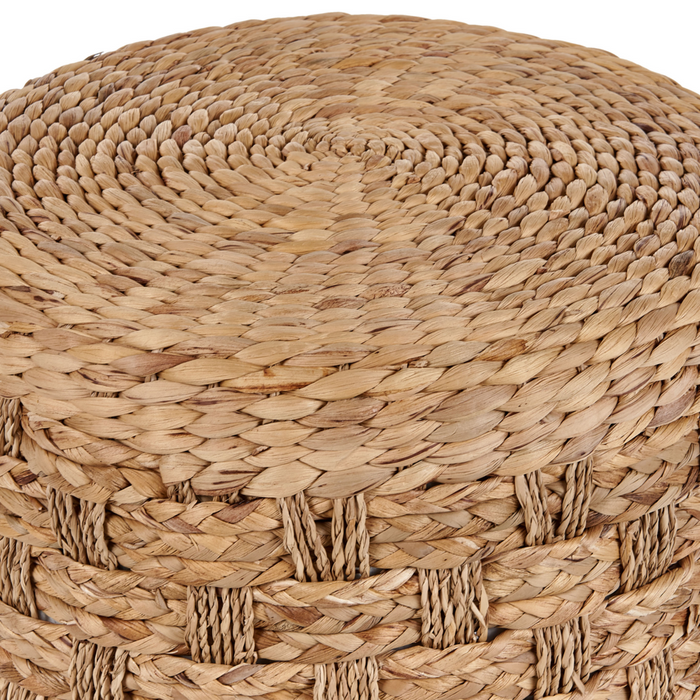 Pouf alghe naturali giacinto d'acqua 40 cm Ottomano stile boho
