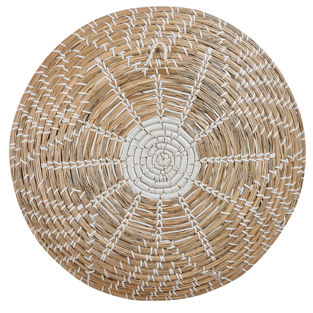 Set di 6 piatti da appendere decorativi in alghe naturali con decorazioni da parete in stile africano