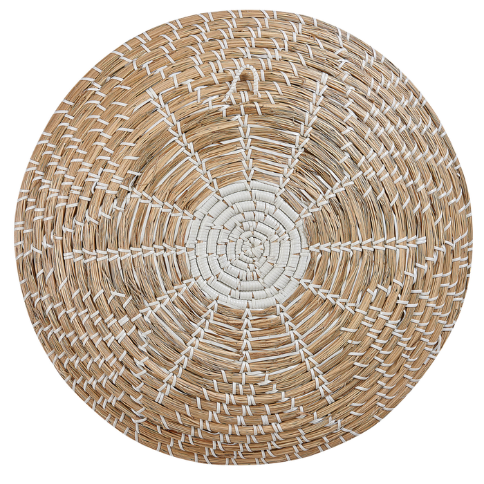 Set di 6 piatti da appendere decorativi in alghe naturali con decorazioni da parete in stile africano