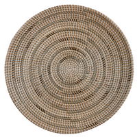 Set di 5 piatti da appendere decorativi in alghe naturali con decorazioni da parete in stile africano