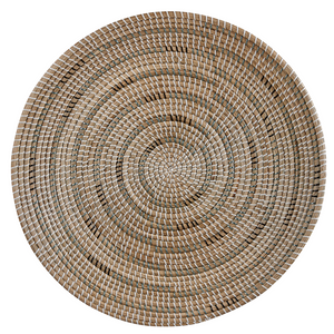 Set di 5 piatti da appendere decorativi in alghe naturali con decorazioni da parete in stile africano