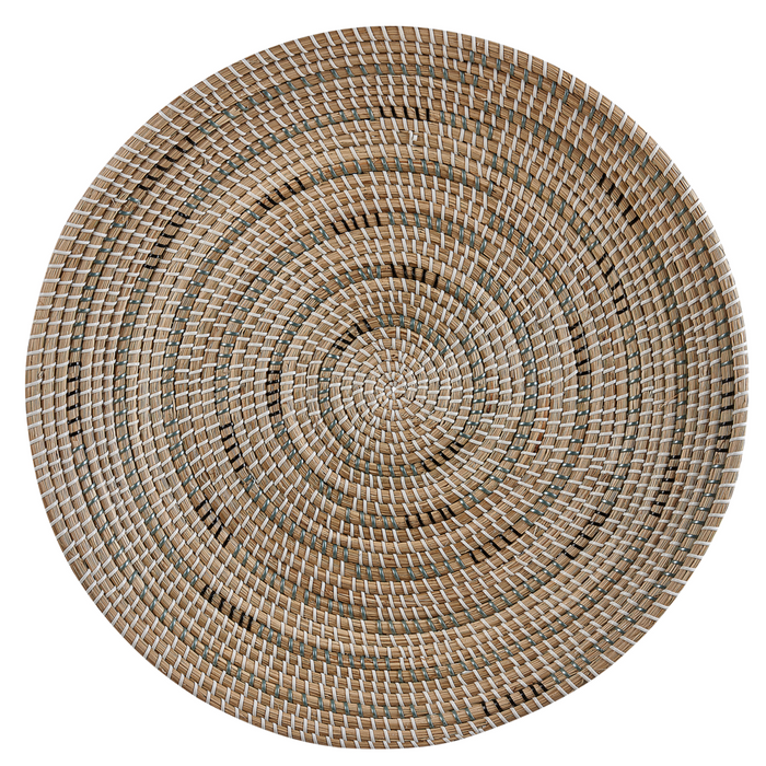 Set di 5 piatti da appendere decorativi in alghe naturali con decorazioni da parete in stile africano