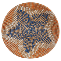 Set di 5 piatti da appendere decorativi in alghe naturali con decorazioni da parete in stile africano