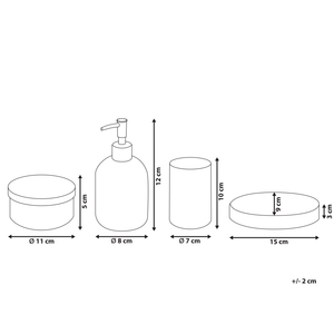 Set di accessori da bagno in 4 pezzi Dispenser di sapone in vetro viola Glam Portasapone Portaspazzolino Tazza