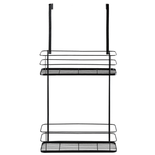 Mensola da bagno sospesa in metallo Nero portaoggetti da doccia per organizer per cestini