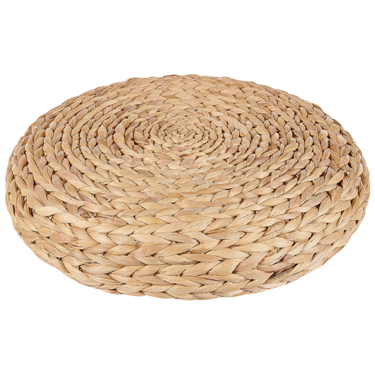 Cuscino da pavimento Giacinto d'acqua naturale 40 x 40 x 10 cm Pouf rotondo moderno Boho