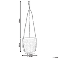 Vaso per piante sospeso naturale con alghe nere 64 cm Accessorio per la casa Fioriera in stile boho