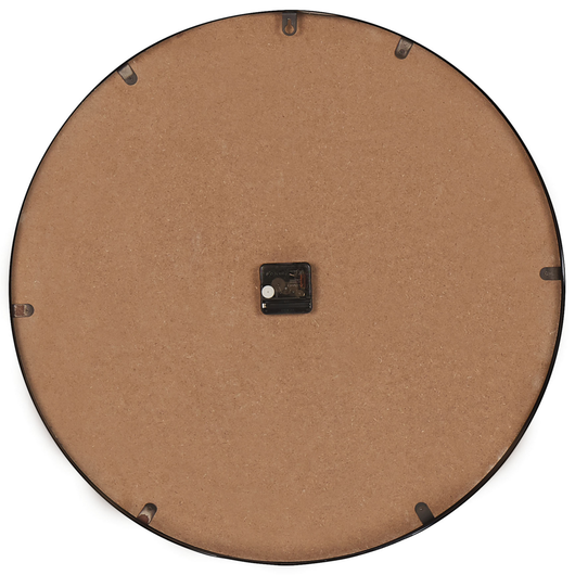 Orologio da parete rotondo con struttura in ferro dorato design retrò MDF 60 cm quadrante in legno chiaro