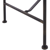 Panca da giardino per esterni in metallo Nero 130 cm 2 posti con braccioli svasati in stile vintage